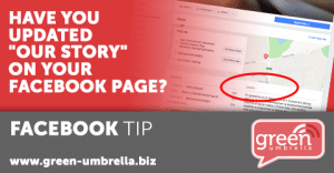 Facebook Tip: Have you Updated "Our Story" on Your Facebook Page?