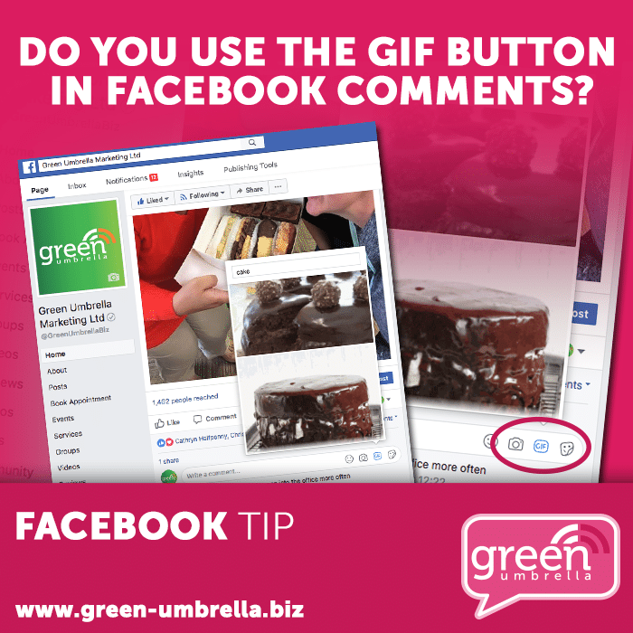 Facebook Tip: Do you use the GIF button in Facebook Comments?
