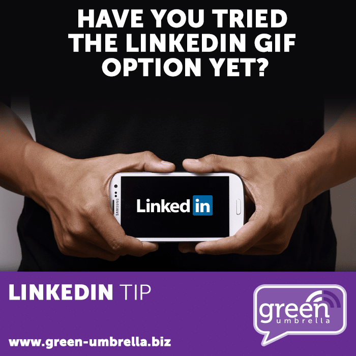 LinkedIn Tip: Have you tried the LinkedIn GIF option yet?