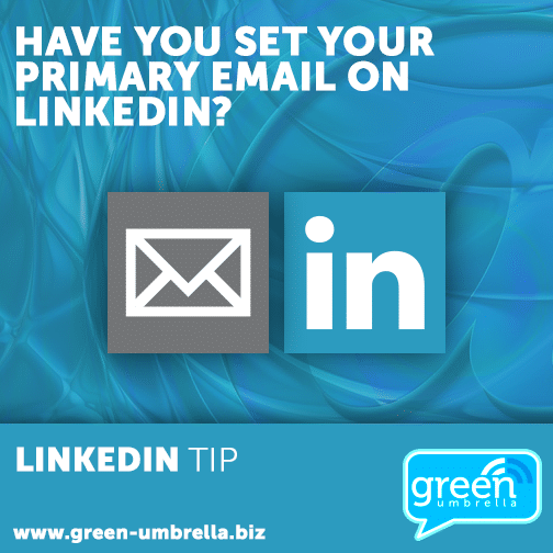 Have you set your primary email on LinkedIn