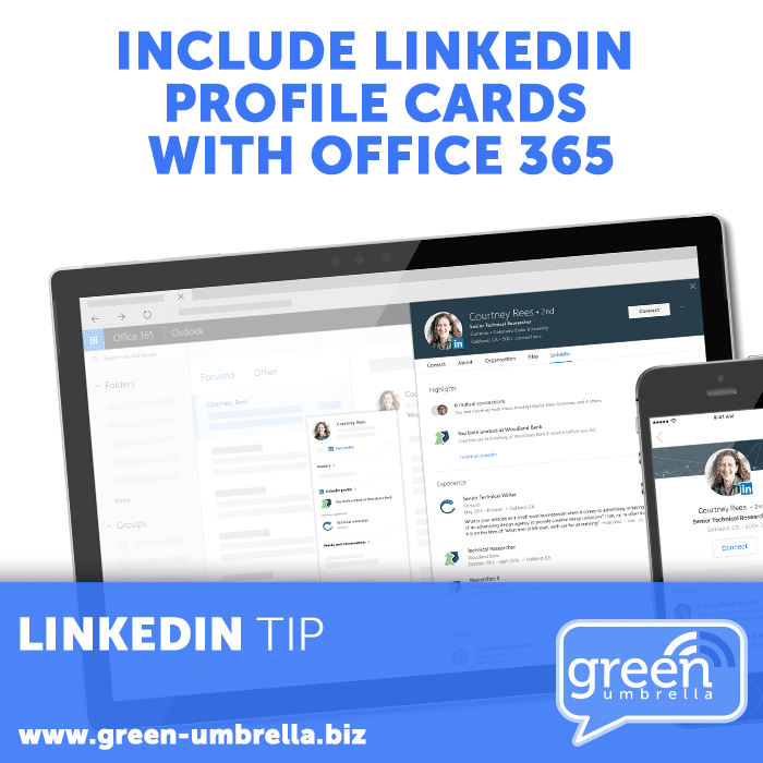 Linkedin Tip: Include LinkedIn Profile Cards with Office 365