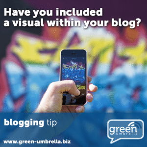 Include a visual within your blog