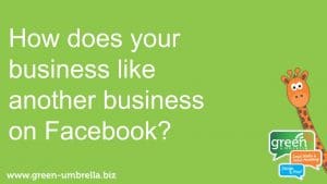 How to like a page as a business