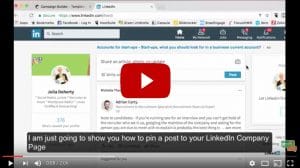 How to pin a post to a linkedin company page
