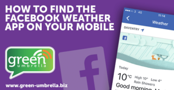 How to find the Facebook weather app on your mobile.